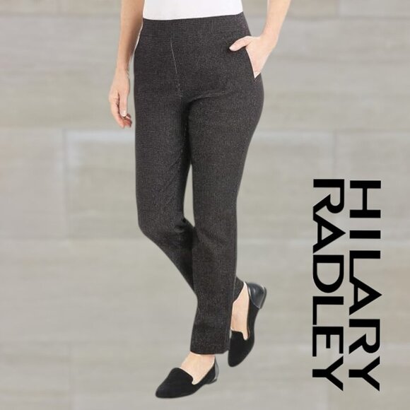 Hilary Radley Pants - Hilary Radley | Pull-on Pant Tummy Control | Black Grid | L | NWOT